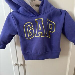 GAP baby purple Hoodie with Yellow Logo